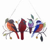 Witrażowa zawieszka na okno z ptakami WindowBirds