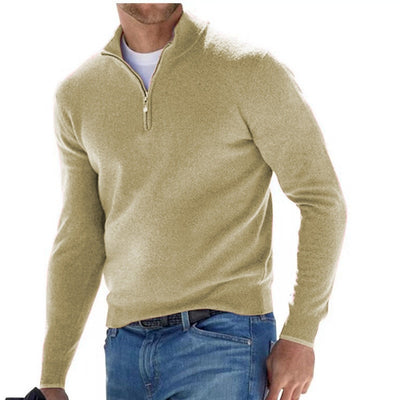 Zeno - Sweter z zamkiem V-neck